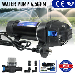 230V High Pressure Water Pump Diaphragm Self Priming 40PSI 4.5GPM 17L Per min for Agricultural Irrigation Cooling Water Circulation Liquid Transfer