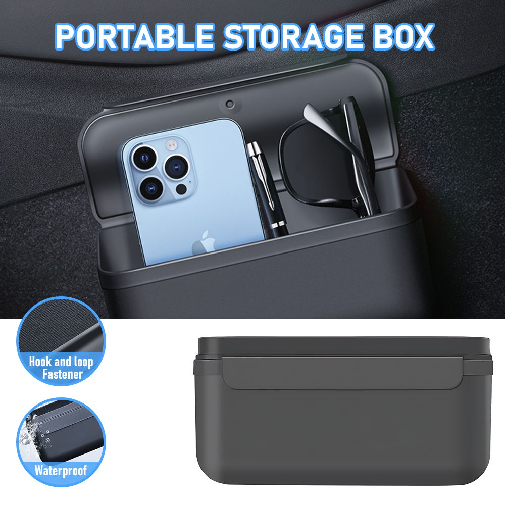 Portable Console Organizer Storage Box TPE Hook and Loop Fastener Tesla Automobile Interior Replacement Accessories AU Stock