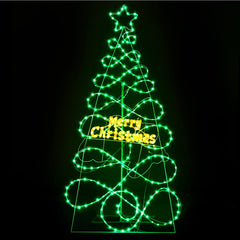 1.7M Christmas Tree 230 LED RGB Motif Lights Jingle Jollys