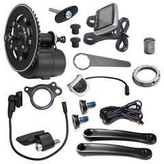 Electric Machine 36V 250W Ebike Motor Mid Drive Electric Bike Conversion Kit 80N-M Max Torque with LCD Display Fit BB68-73mm Bike