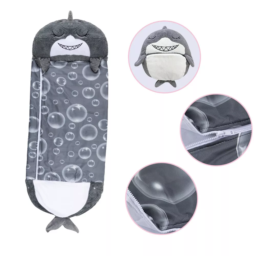 2025 NEW Large Size Kids Sleeping Bag 180cm Winter Stuffed Toy Blanket Camping-Grey