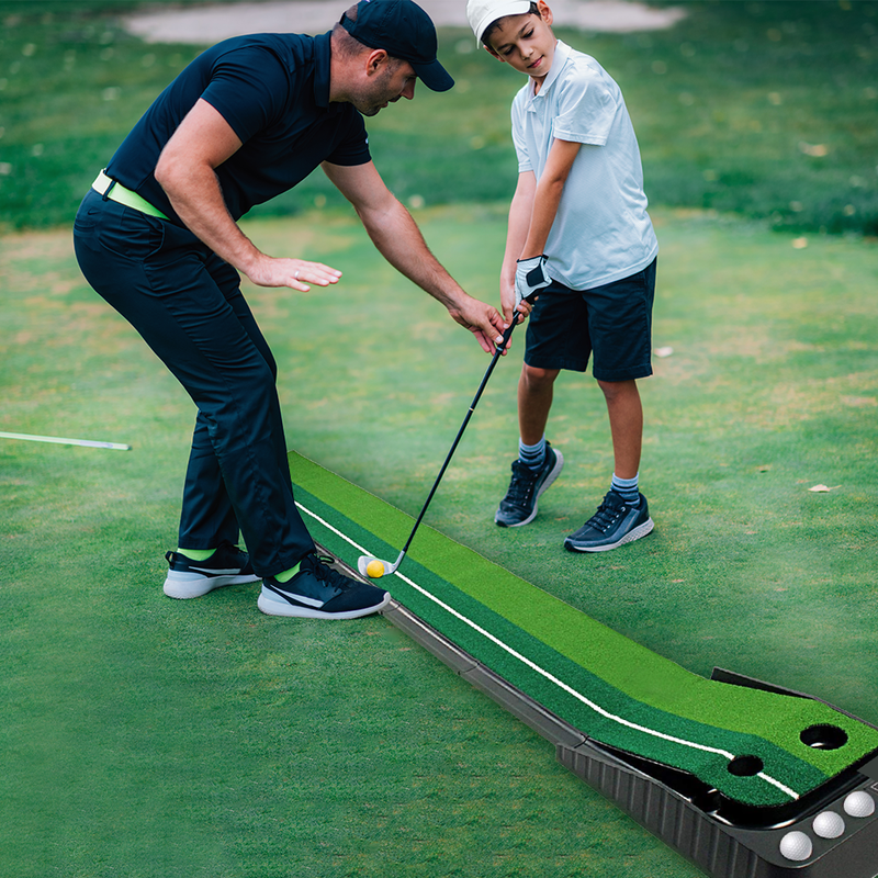 Golf Putting mat Green Indoor and Outdoor with Auto Ball Return,Game  Practice Golf Gifts for Home, Office, Backyard Indoor Golf and Outdoor Use