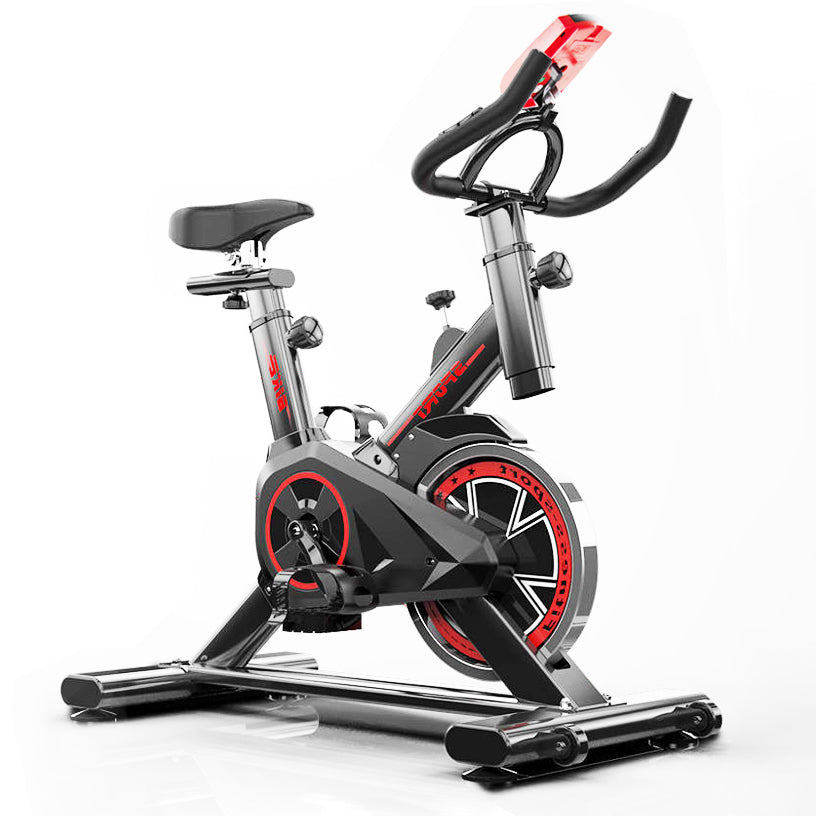 Fitness Spin Bike Exercise-Stationary Indoor Cycling Bike LED Display Workout Adjustable Flywheel Cycling Silent Belt Drive-100kg/220lbs Weight Capacity