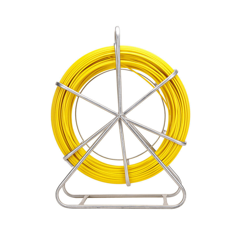 6mm 130M Fish Tape Puller Fiberglass Rodder with Steel Reel Cage Cable