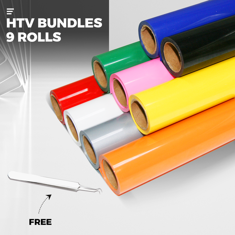 10 Rolls HTV Heat Transfer Vinyl Bundle Iron On Transfer for T