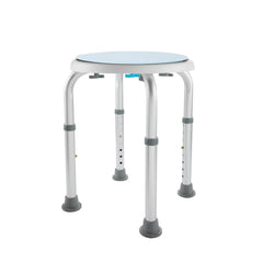 Bath Shower Stool Chair Seat Non-Slip Adjustable Height 35.5cm to 53.5cm 136kg Capacity Rotating Swivel Round Elderly Medical Bench Safety Bathroom