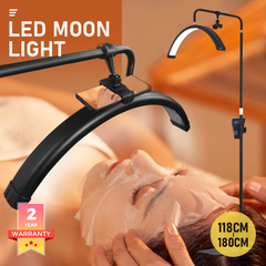 45W LED Moon Beauty Light with Stand Adjustable Color Floor Lamp Dimmable Light Height Adjustable with Mobile Holder for Eyelash Extensions Salon (2Gen)