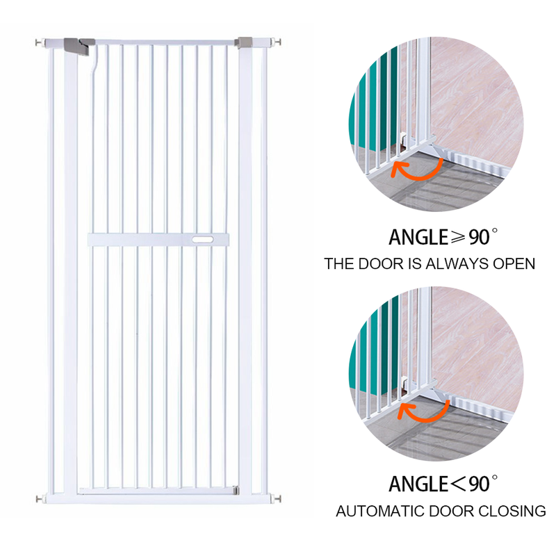 Extra Tall 150cm Baby Pet Security Gate Safety Gate Easy Fit Fence Two Way Opening No Drill Needed Extension Part Width of 10.5cm/21cm/32cm Optional