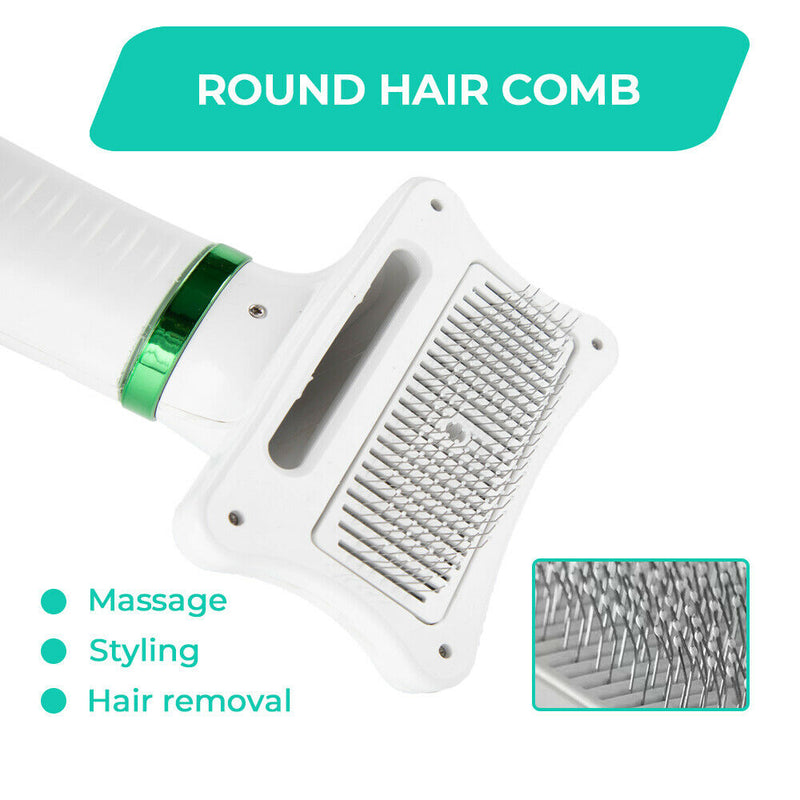 Pet Hair Dryer 2 in 1 Comb Brush Dog Cat Grooming Heater Temperature Adjustable