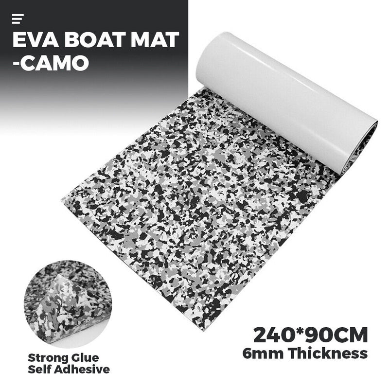 EVA Boat Flooring Mat Foam Boat Decking Faux Teak Marine Mat Boat Carpet Sea Deck Marine Flooring for Motorboat RV Yacht Kayak Surfboard 240cmx90cm