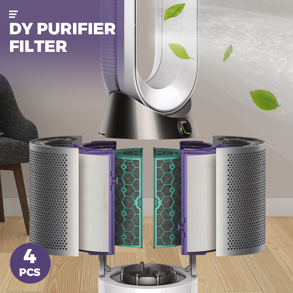 Replacement Air Purifier Washable Dual-layer Filter Reusable PTFE Carbon Air Filter Fit For HP04 HP05 DP04 TP04 TP05 Dyson HEPA