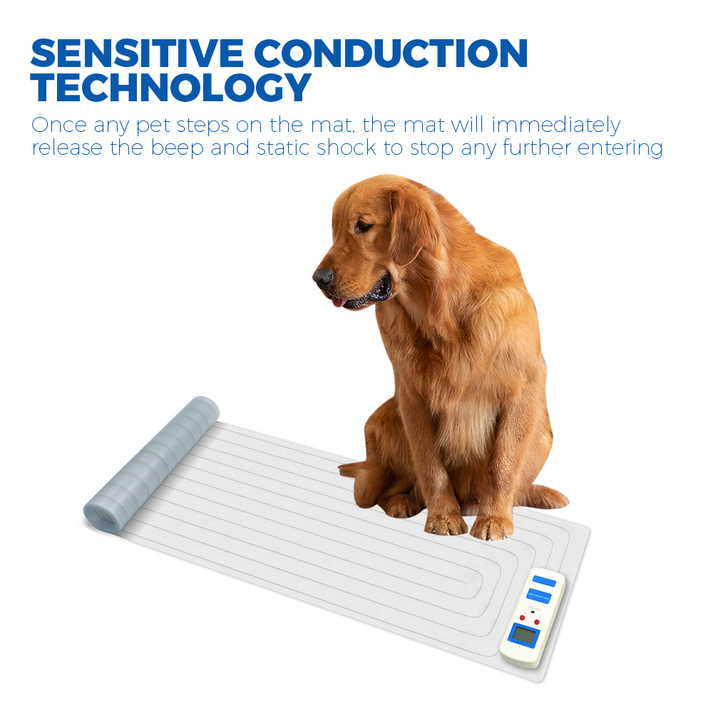 Pet Scat Mat 76x40cm Electronic Indoor Training Static Deterrent Safety Isolate Safe Pulse Auto Shutoff 3 Modes for Dogs and Cats Battery-Operated