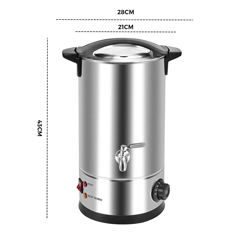 Electric Wax Melting Pot 6.5 litres Making Candle Soap Soy Maker Boiler Warmer 304 Stainless Steel with Faucet and Temperature Control