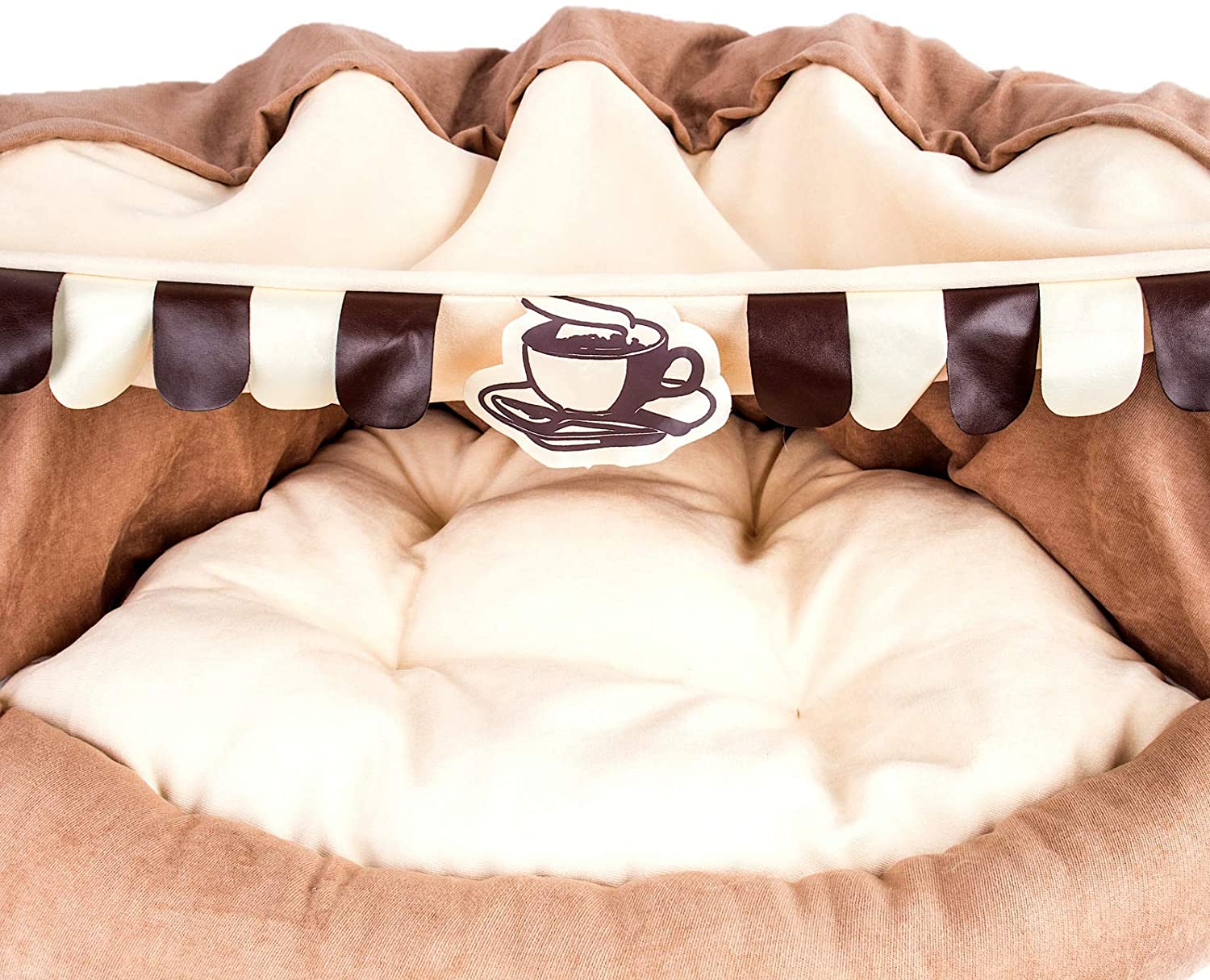 Cat Bed with Tunnel Coffee 2-in-1