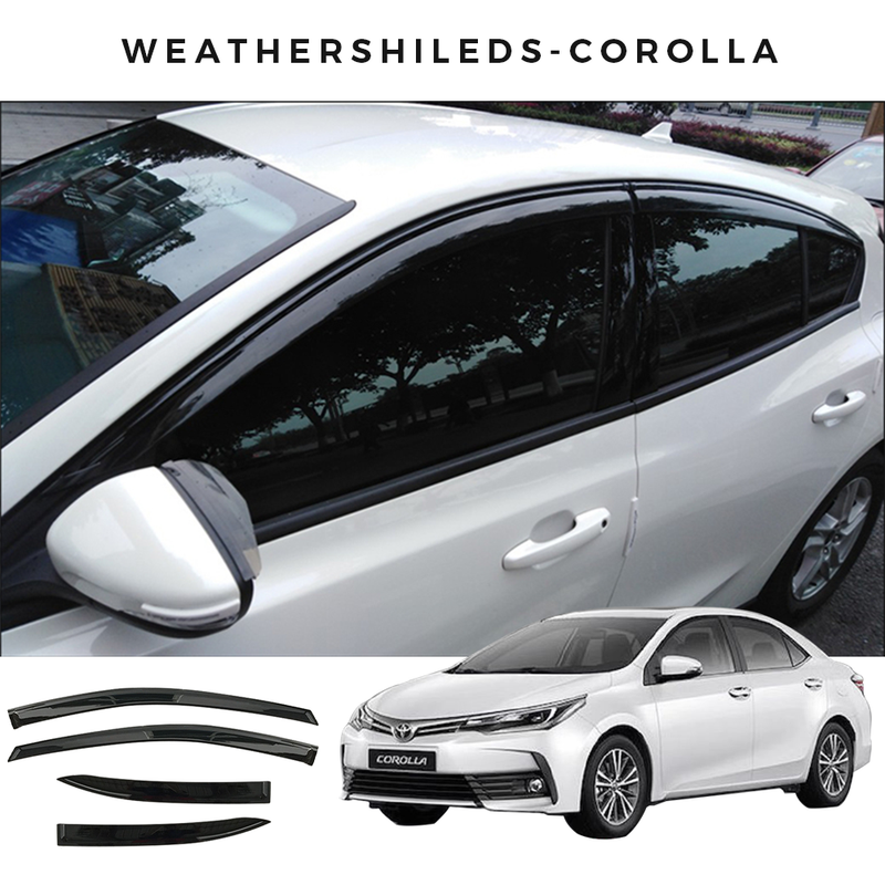Weathershields Suitable for Corolla Sedan 2014-2018 Premium Weather Shields