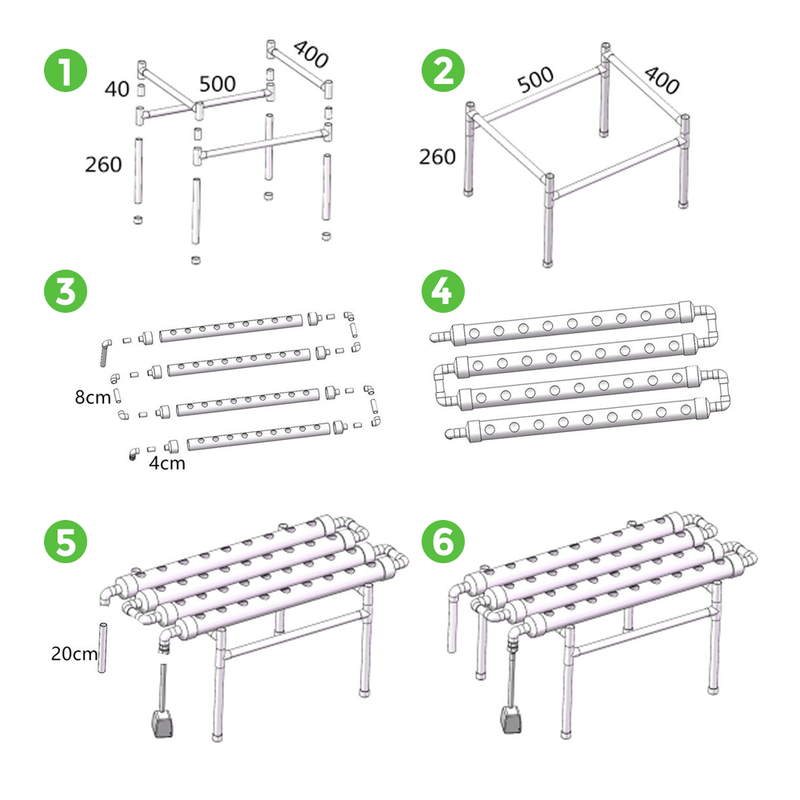 36 Plant  Sites Hydroponic Grow Tool Kits Vegetable Garden Planting System Grow Site With 220V Water Pump and Sponge for Leafy Vegetable Home