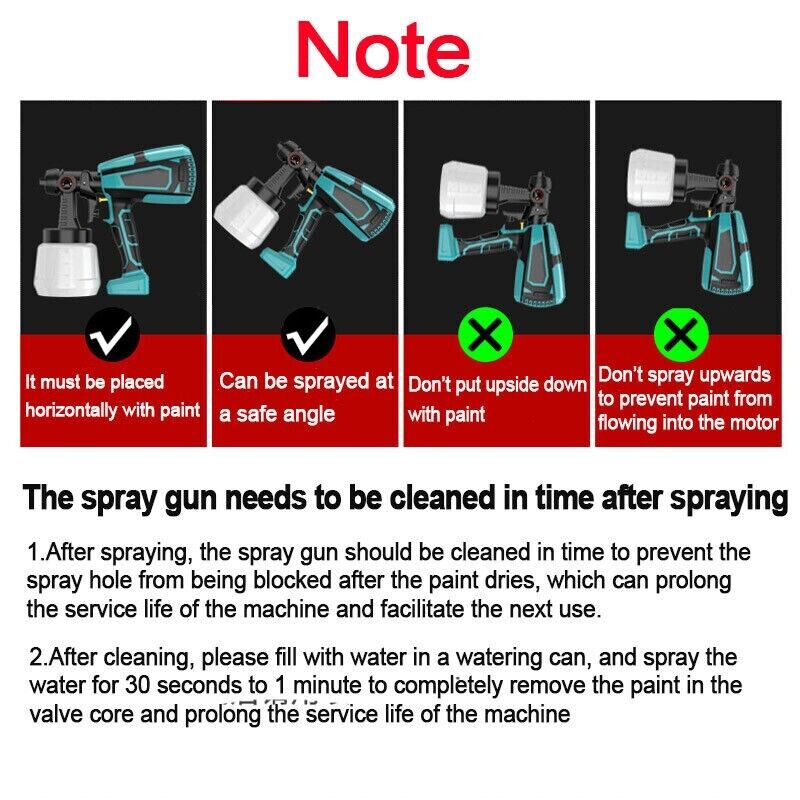 1400ml Cordless High Pressure Spray Gun Flow Adjustable Spray Gun Paint Sprayer Home Interior Exterior With 2 Nozzles For Makita 21V Battery-Skin Only