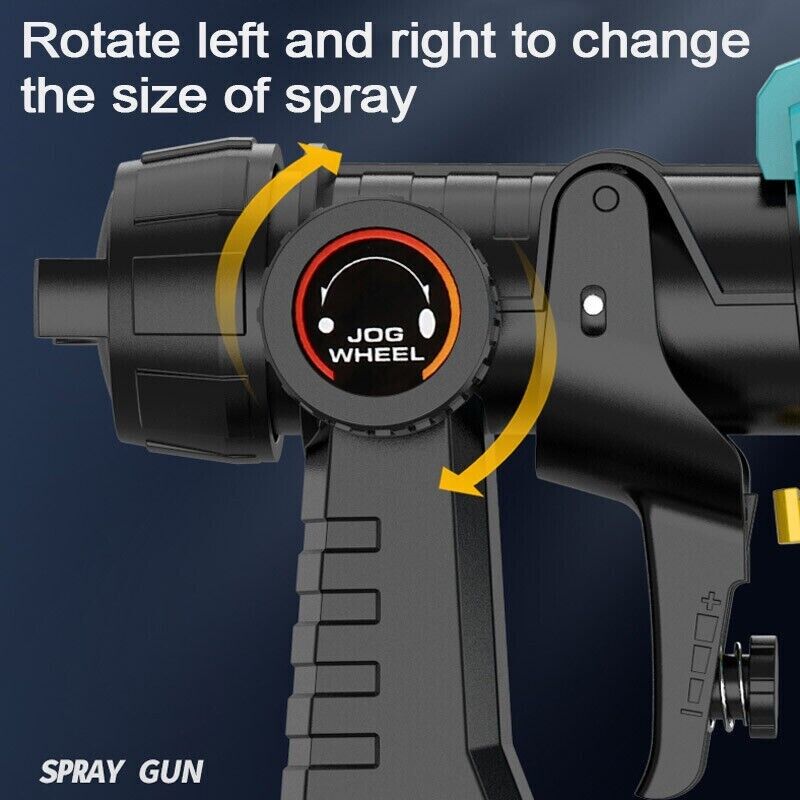 1400ml Cordless High Pressure Spray Gun Flow Adjustable Spray Gun Paint Sprayer Home Interior Exterior With 2 Nozzles For Makita 21V Battery-Skin Only