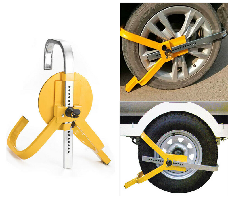 Wheel Clamp Defender Tyre Lock Adjustable for 13'' 14'' 15'' Truck SUV Trailer Caravan 195mm-230mm Heavy Duty with 2 Keys Anti Theft 1 Year Warranty