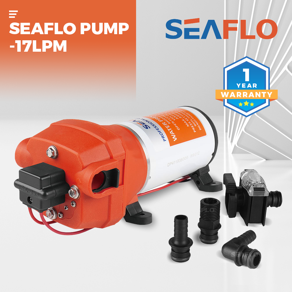 SEAFLO 12V Water Pump Pressure Diaphragm Self Priming Pump 4.5Gallons Per Min 17LPM 40PSI Water Booster for Caravan Motorhome Camper Trailer Boat Yacht