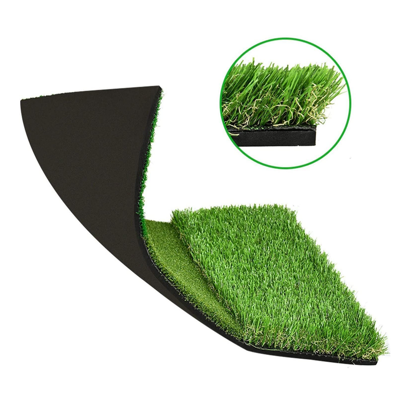 Golf Mat 3-in-1 Practice Mat Outdoor Indoor Foldable Training Mat Tri-Turf Hitting Mat Driving Pad 61x 41x3.5cm Green