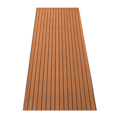 Premium EVA Foam Decking Sheet Brown-2400x900mm Faux Teak Marine Mat for Boat Flooring Marine Carpet Cooler Tops Seating Non-Slip Self-Adhesive Flooring