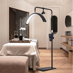 45W LED Moon Beauty Light with Stand Adjustable Color Floor Lamp Dimmable Light Height Adjustable with Mobile Holder for Eyelash Extensions Salon (2Gen)