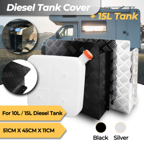 Heavy-Duty Caravan Diesel Tank Cover + 15L Tank