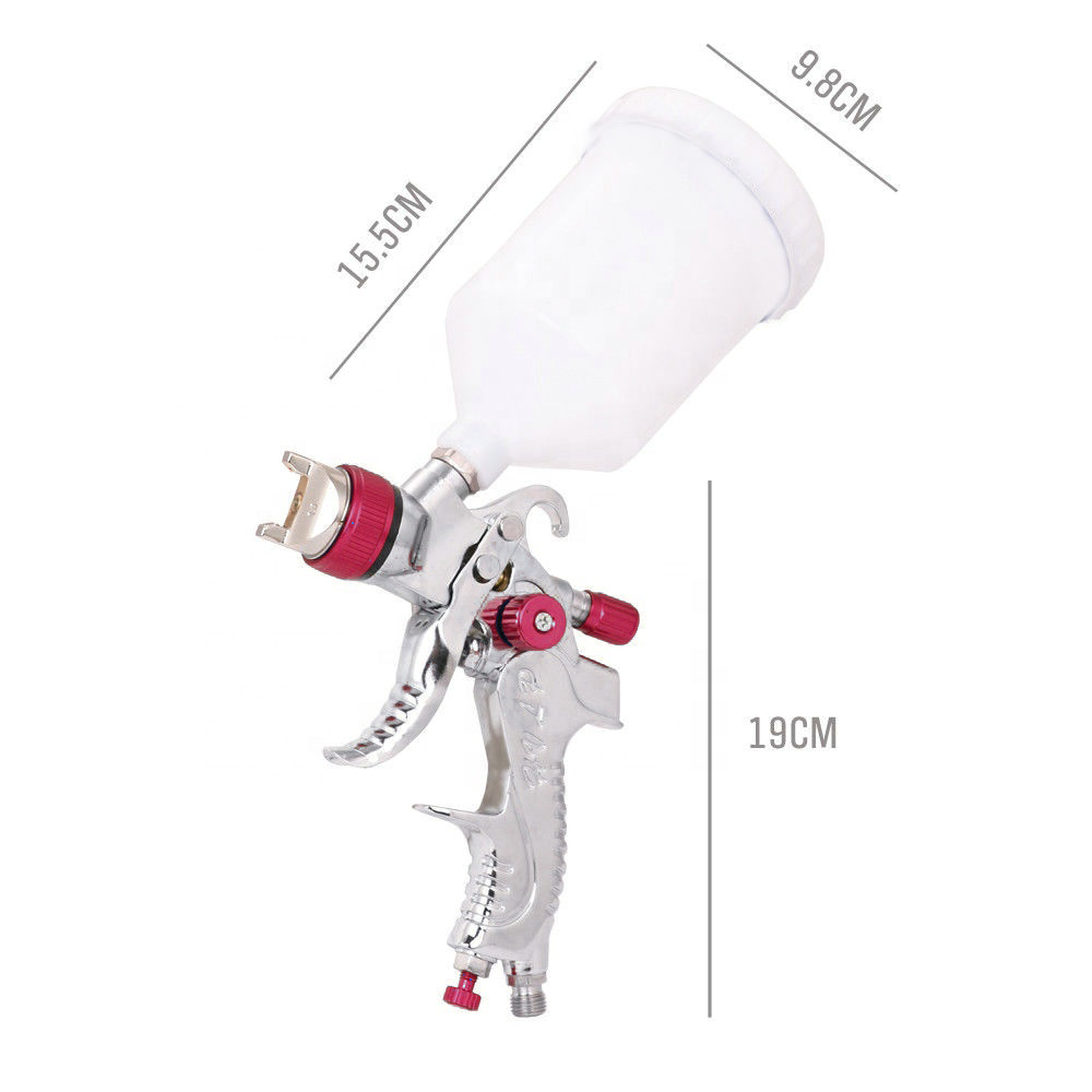 Air Spray Gun HVLP Kit Paint Gun Gravity Feed Air Spray Gun Airbrush Painting Tool 3 Nozzle 1.4mm 1.7mm 2mm With Tips for Wall Fencing Decking Painting